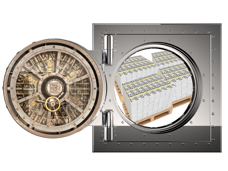 bank money vault